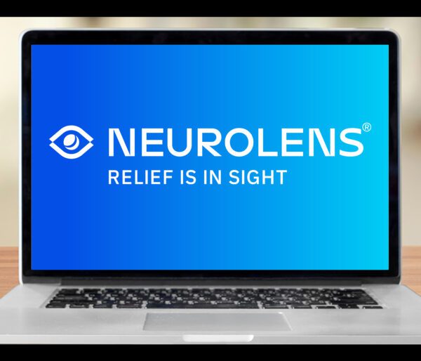 Neurolens Primary Logo with Tagline – White – Vector File